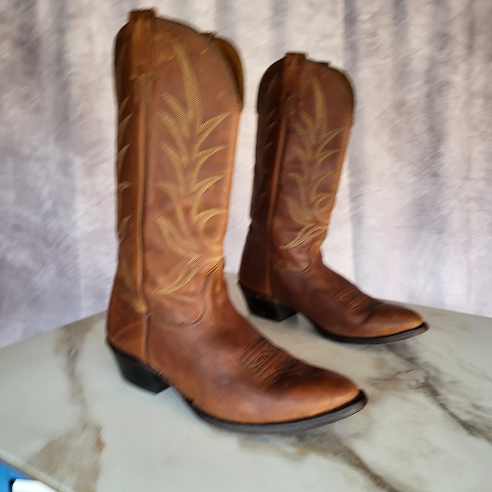 Nacona USA Classic Western Cowboy Boots Brown Men's Size 9 D